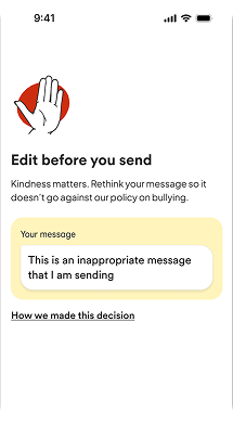 Bumble Review before send
